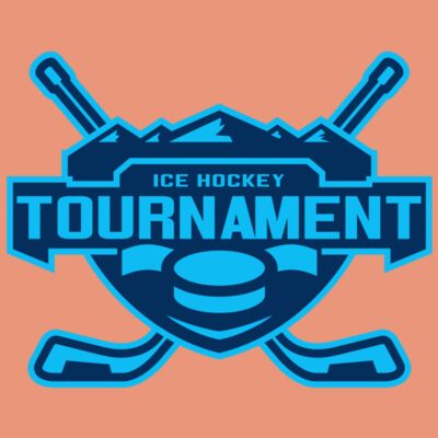 Tournament Ice Hockey logo template Thumbnail