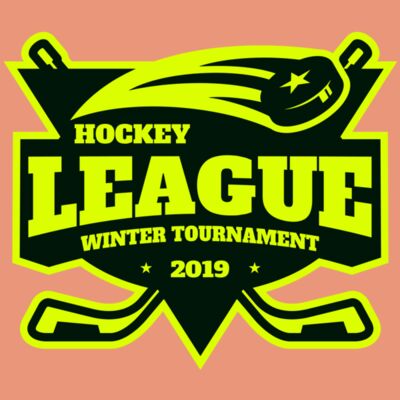 League Hockey Winter Tournament logo template Thumbnail