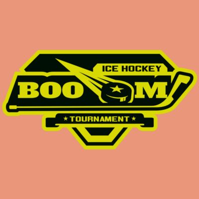 Boom Ice Hockey Tournament logo template Thumbnail
