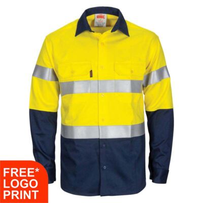 Paton Saint Flame Retardant 2 Tone Cotton Long Sleeve Shirt with 3M F/R Tape Thumbnail
