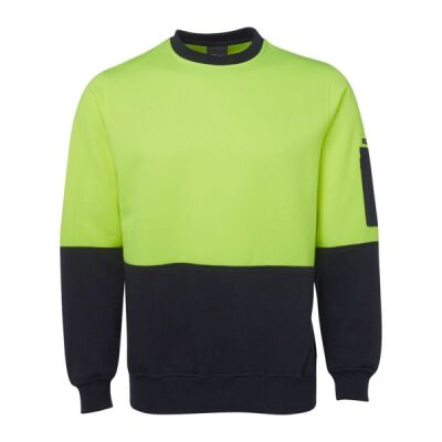 Mens Hi Vis Fleecy Crew Thumbnail