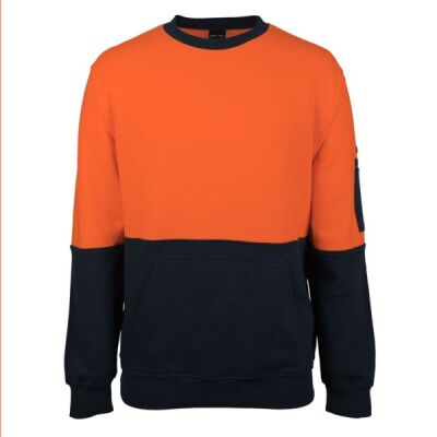 Hi-Vi (D+N) 310 Cotton Crew Neck Fleece Thumbnail