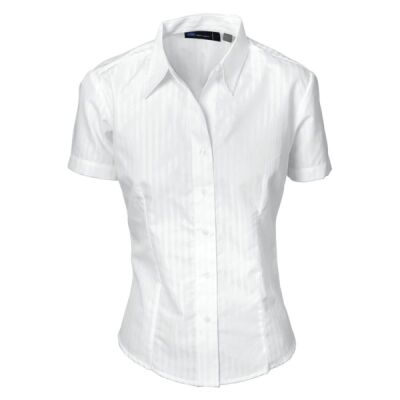 Womens Tonal Stripe Shirts Short Sleeve Thumbnail