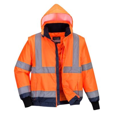 Hi Vis 2 in 1 Contrast Essential Bomber Jacket Thumbnail