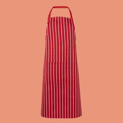 Bib Striped Apron with Pocket Thumbnail