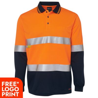 Mens Hi Vis Long Sleeve (D+N) Trad Polo Thumbnail