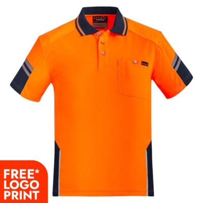 Mens Reinforced Hi Vis Squad Short Sleeve Polo  Thumbnail