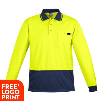 Mens Comfort Back Long Sleeves Polo Thumbnail