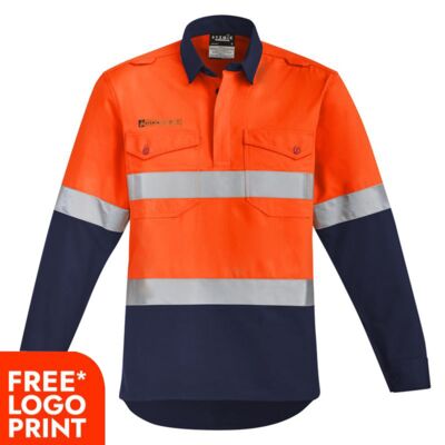 Mens Organic Flame Hrc 2 Hoop Taped Closed Front Spliced Shirt Thumbnail