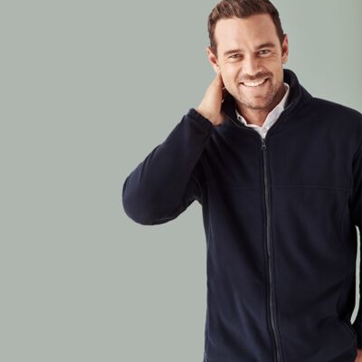 Mens Plain Micro Fleece Jacket  Thumbnail