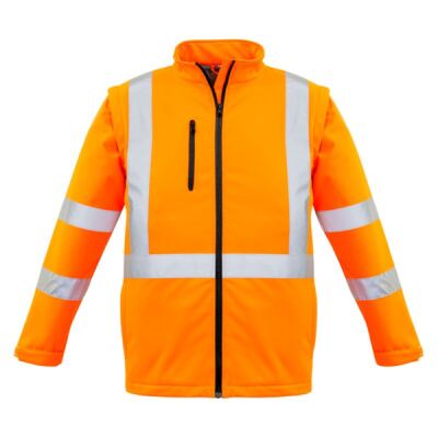 Unisex Hi Vis 2 in 1 X Back Soft Shell Jacket Thumbnail